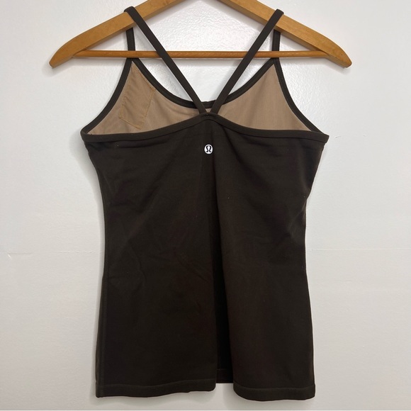 LULULEMON Brown Power Y Tank Top - Picture 3 of 4